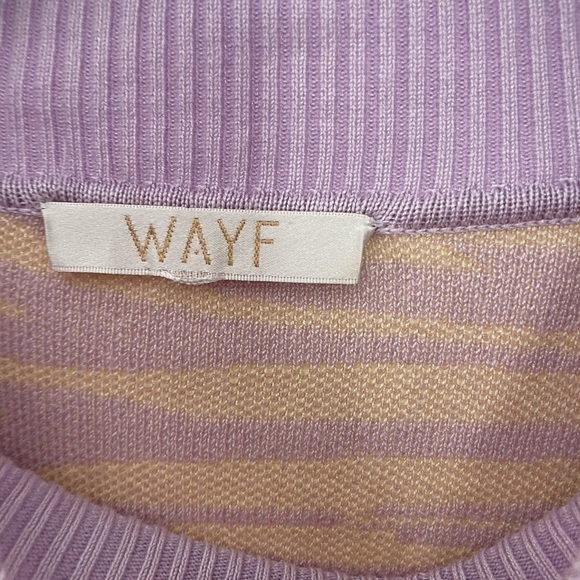 WAYF Cozy Sweater in Neutral purple zebra Animal Print Size Large - Picture 2 of 9